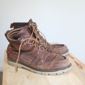 Sperry Top Sider Boat Chukka Brown Leather lace up ankle boots mens 12
